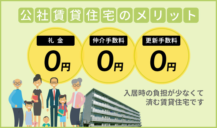 公社賃貸住宅のメリット 公社賃貸住宅のメリット